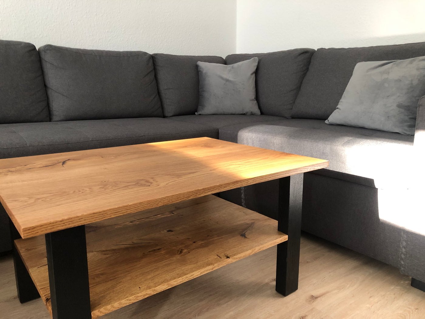 Couch-Tisch Eiche Massiv – Bild 2