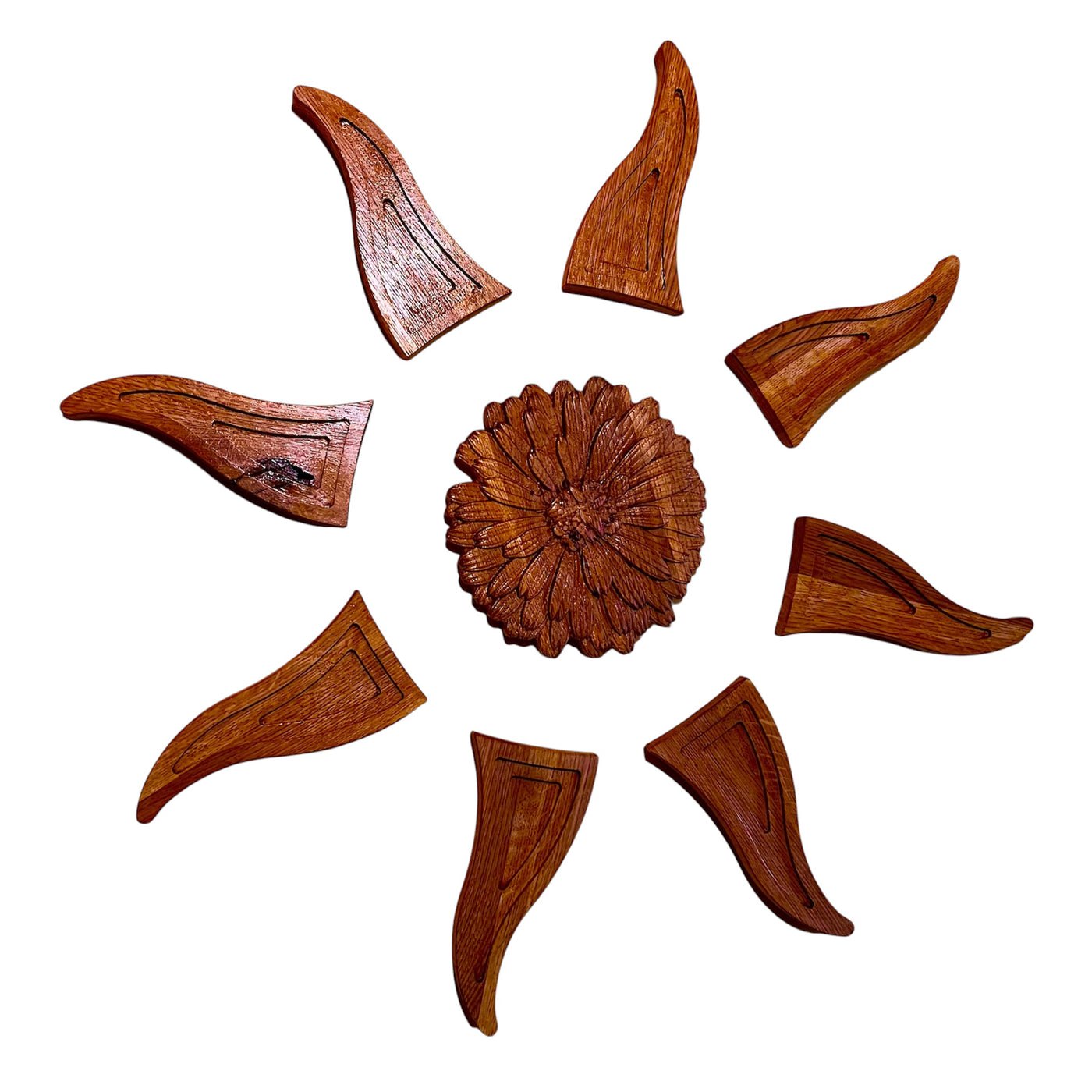 Deko-„Sonnen-Blume“ aus Holz – Bild 3